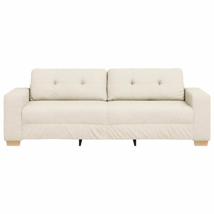 3-Zits Bank Beige 220 cm Linnen-mix stof