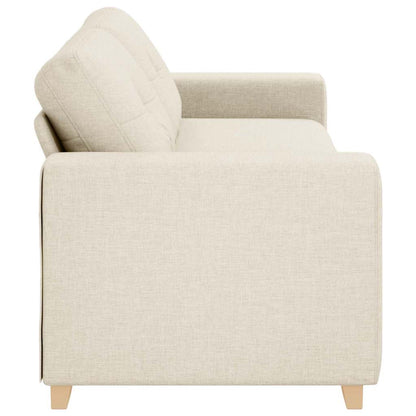 3-Zits Bank Beige 220 cm Linnen-mix stof