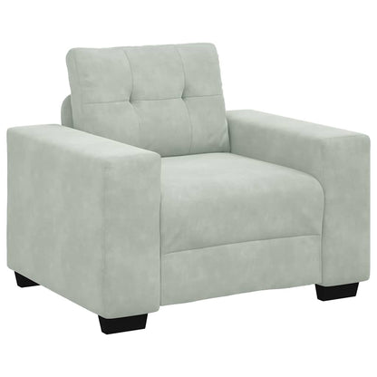 Fauteuil Fluweel 60 cm Lichtgrijs