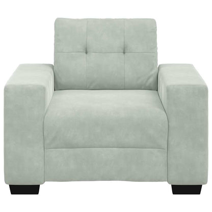 Fauteuil Fluweel 60 cm Lichtgrijs