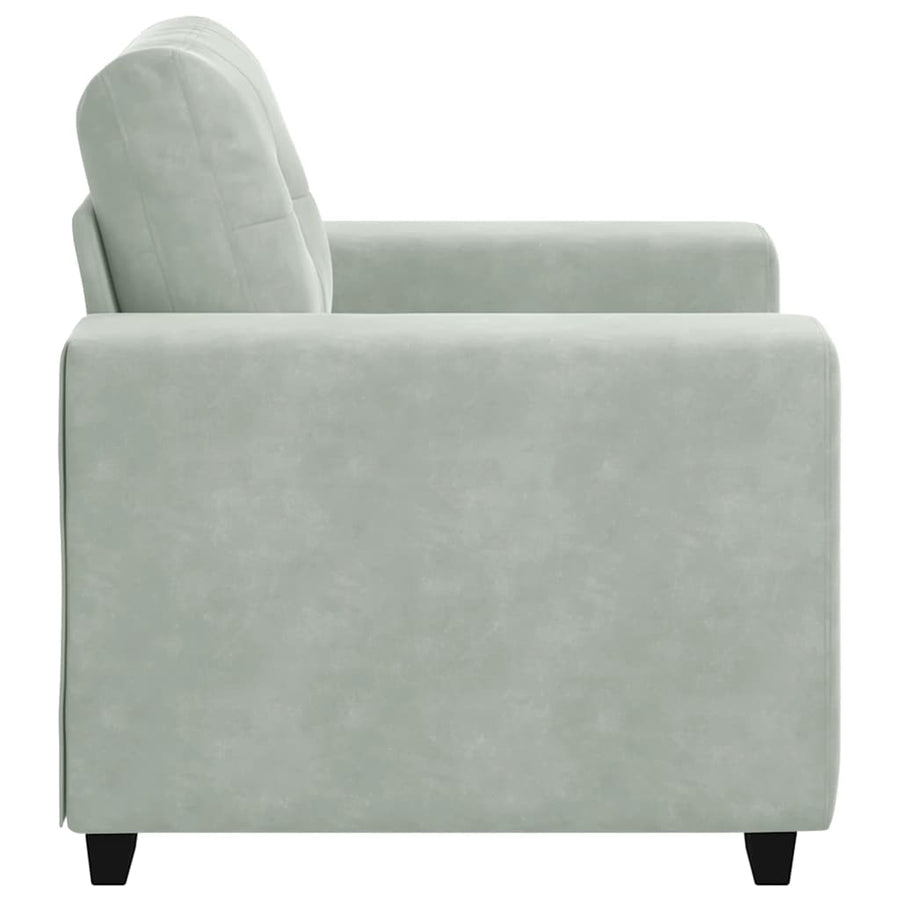Fauteuil Fluweel 60 cm Lichtgrijs