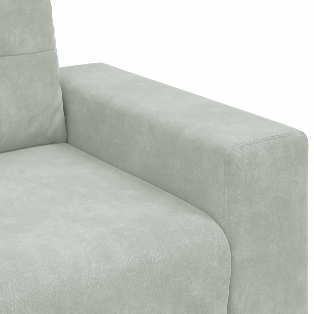 Fauteuil Fluweel 60 cm Lichtgrijs