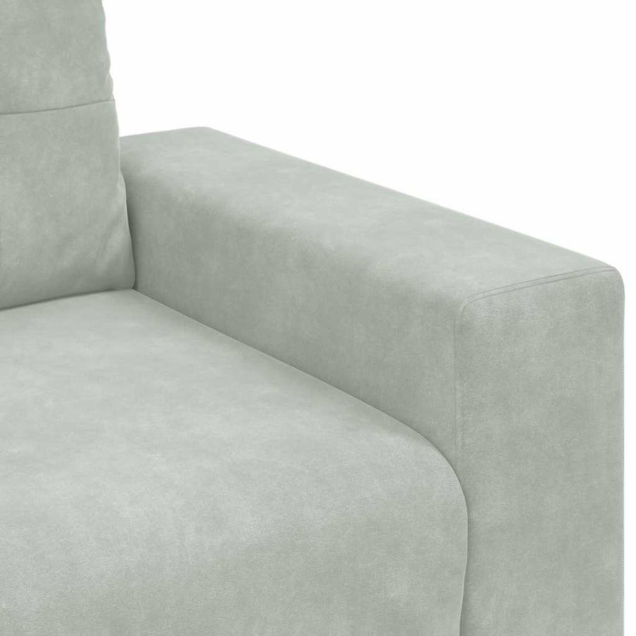 Fauteuil Fluweel 60 cm Lichtgrijs