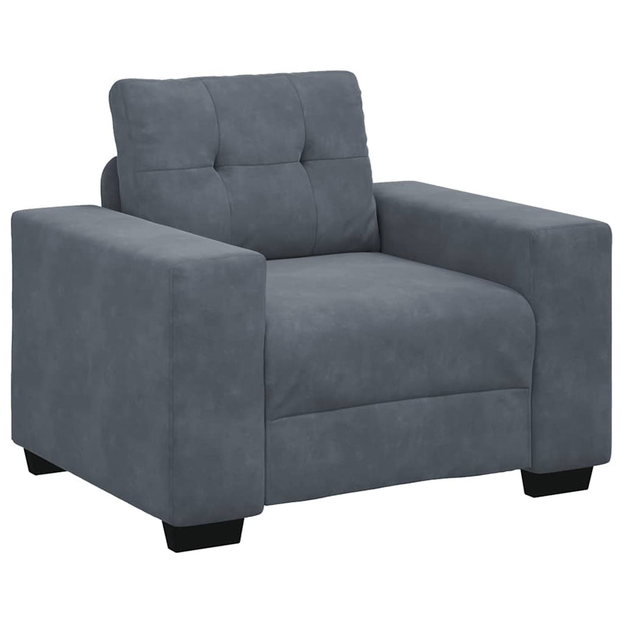 Fauteuil Fluweel 60 cm Donkergrijs