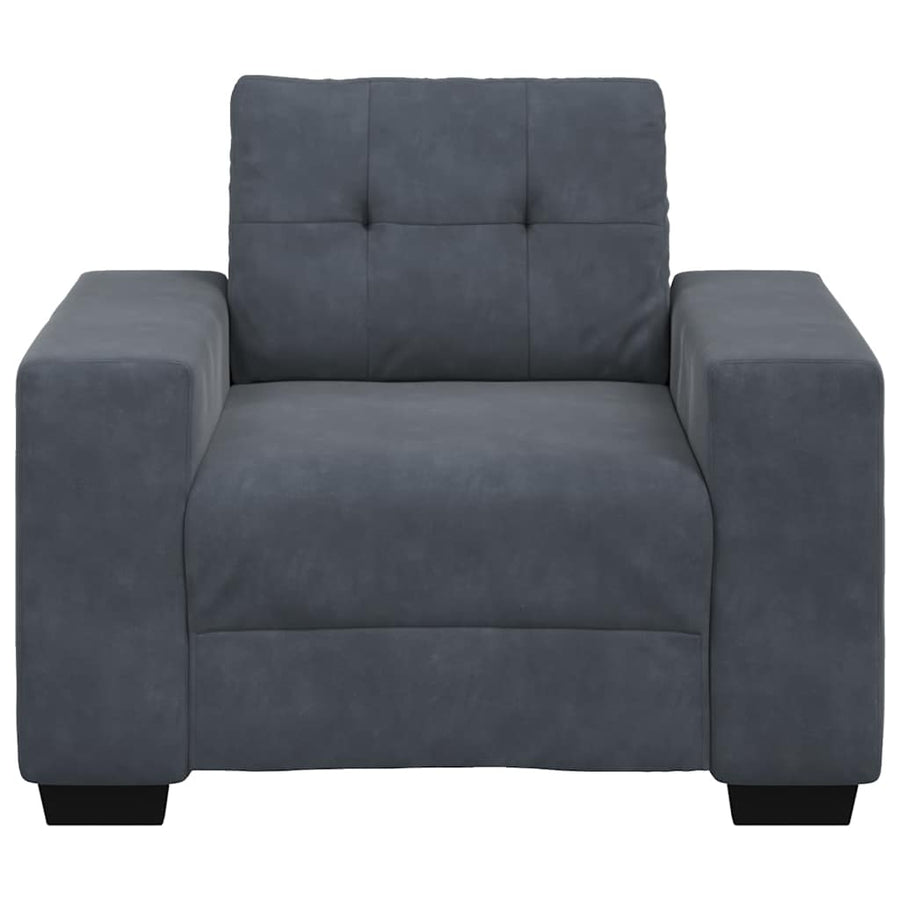 Fauteuil Fluweel 60 cm Donkergrijs