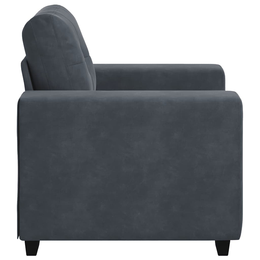 Fauteuil Fluweel 60 cm Donkergrijs