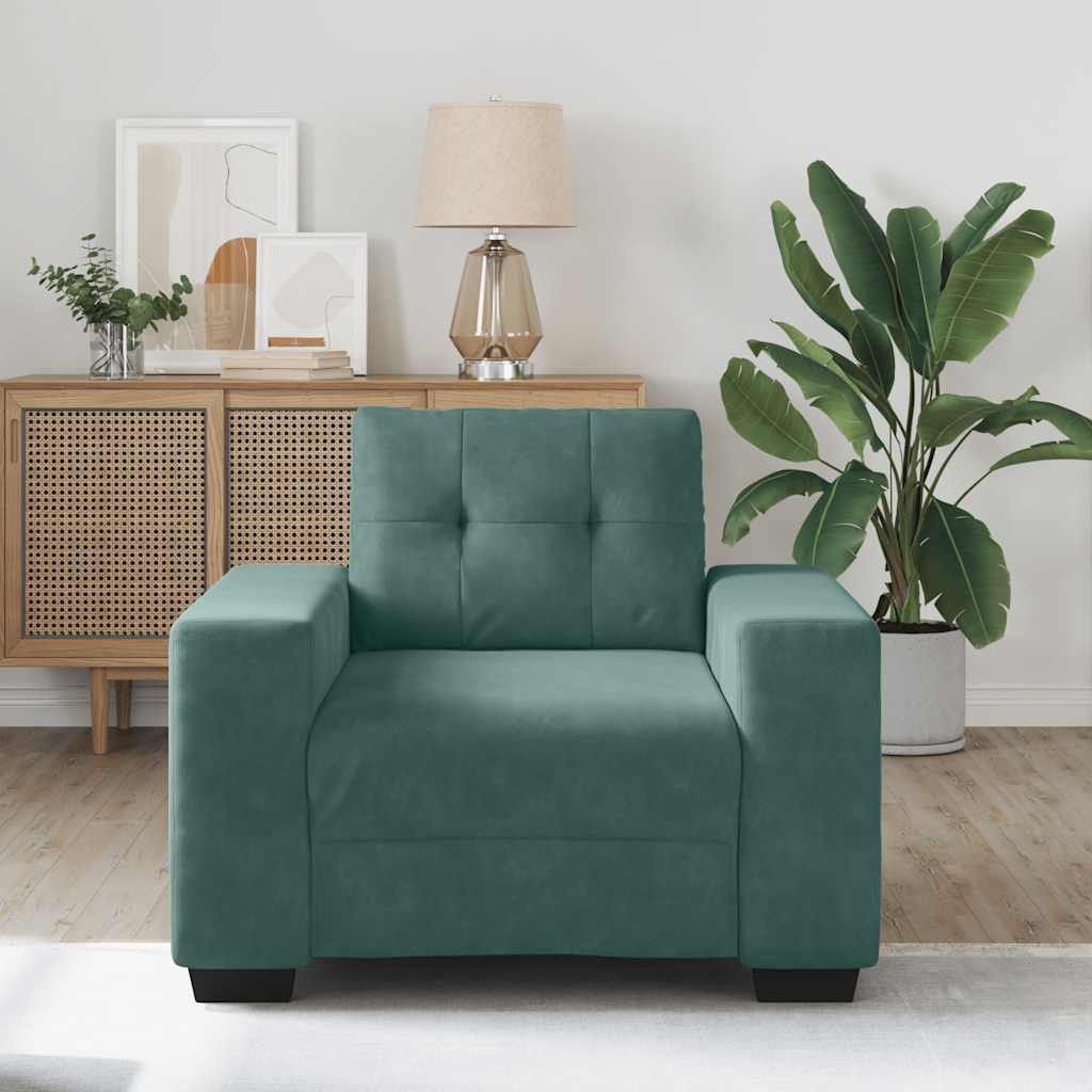 Sofastoel Donkergroen 100x78x80 cm Fluweel
