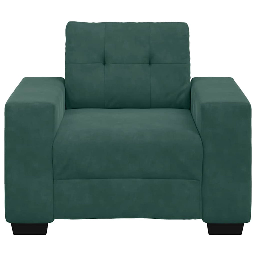 Sofastoel Donkergroen 100x78x80 cm Fluweel