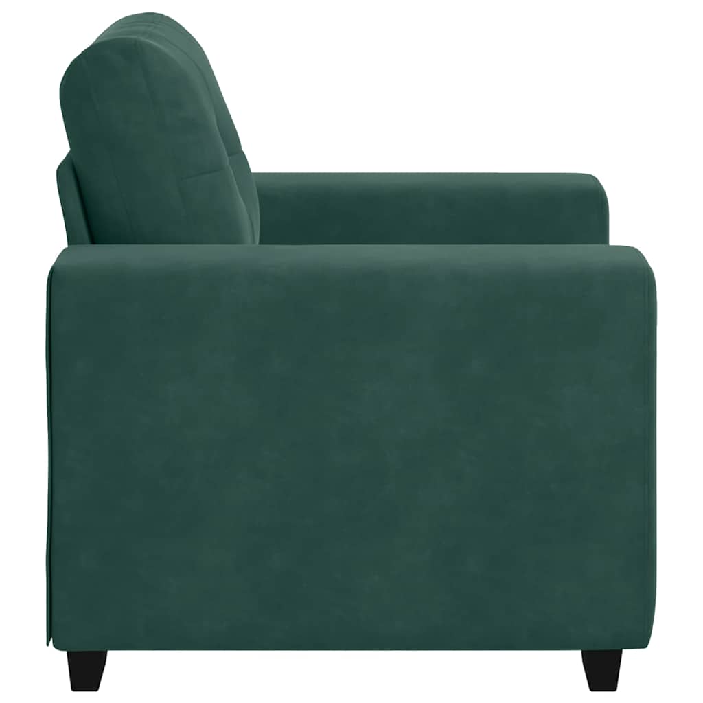 Sofastoel Donkergroen 100x78x80 cm Fluweel