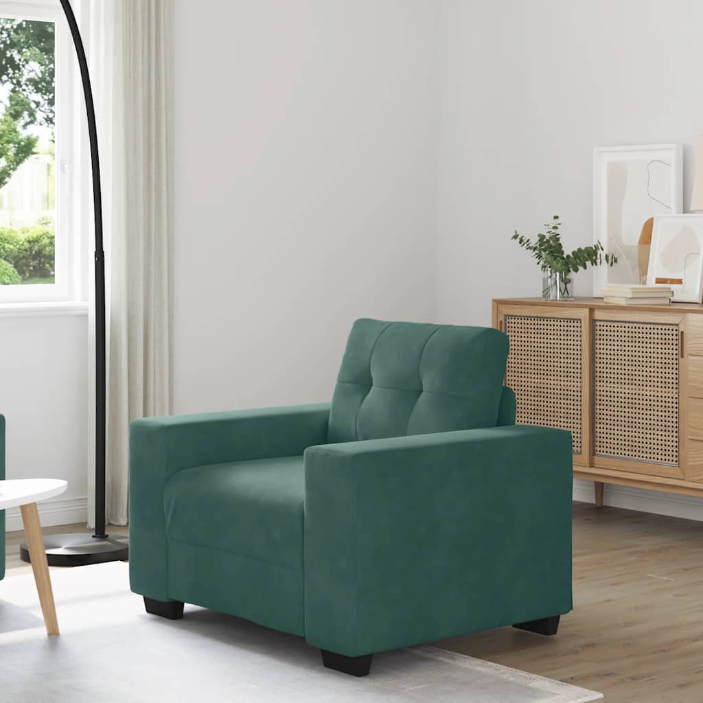 Sofastoel Donkergroen 100x78x80 cm Fluweel