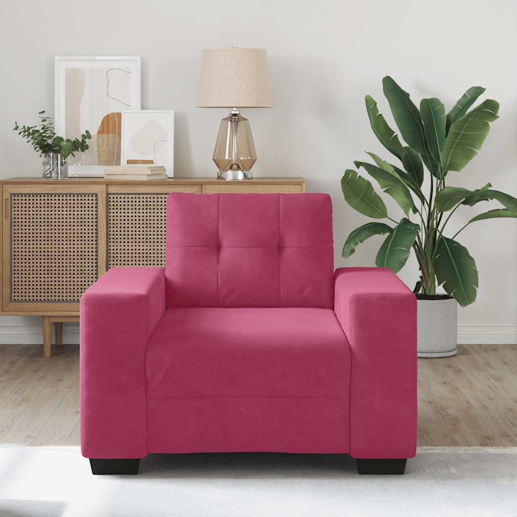 Sofastoel Wijnrood 100x78x80 cm Fluweel