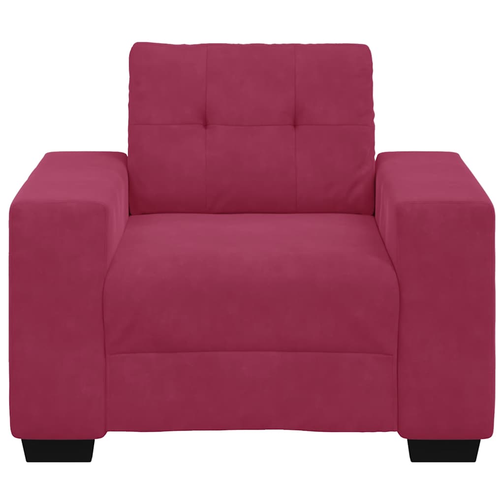 Sofastoel Wijnrood 100x78x80 cm Fluweel