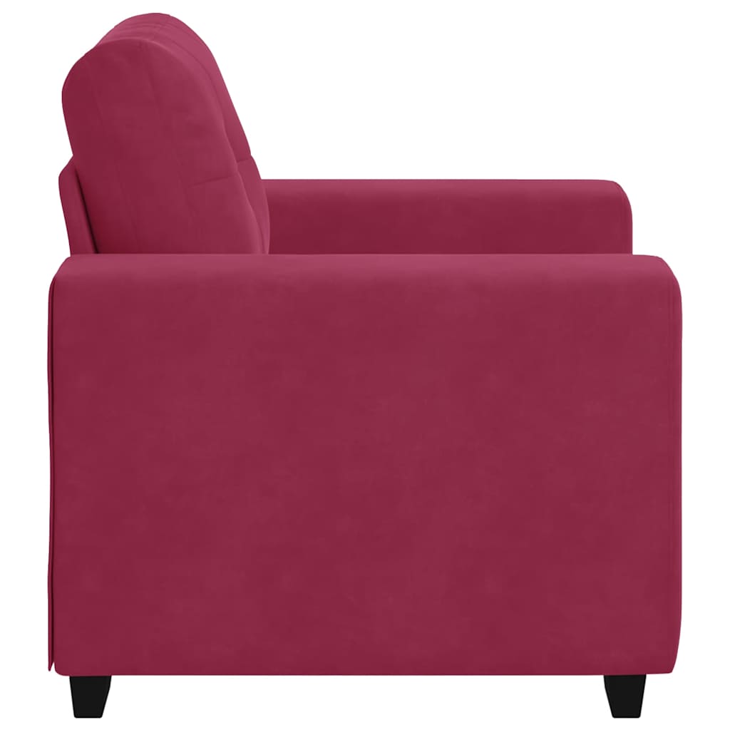 Sofastoel Wijnrood 100x78x80 cm Fluweel