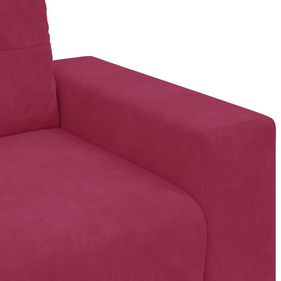 Sofastoel Wijnrood 100x78x80 cm Fluweel