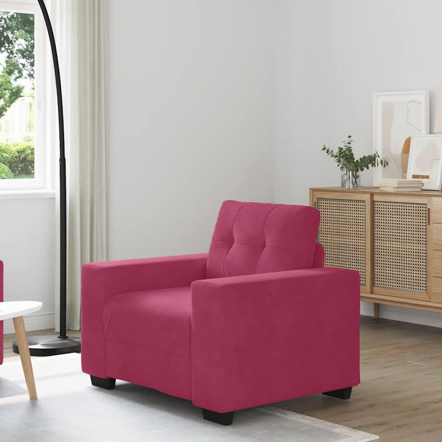 Sofastoel Wijnrood 100x78x80 cm Fluweel