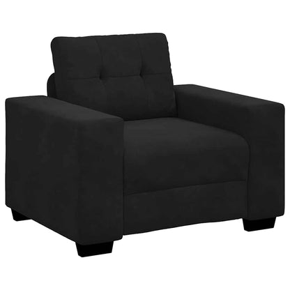 Fauteuil Fluweel 60 cm Zwart