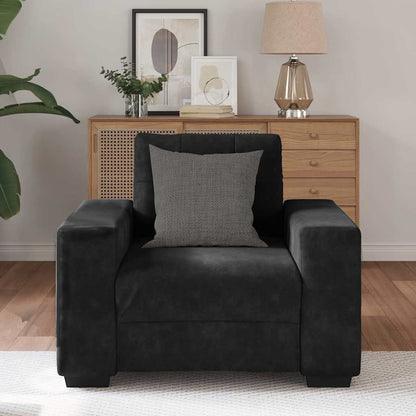 Fauteuil Fluweel 60 cm Zwart
