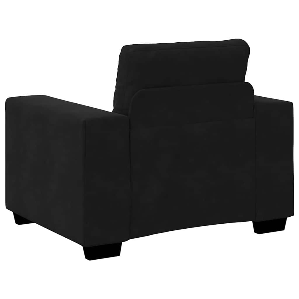 Fauteuil Fluweel 60 cm Zwart