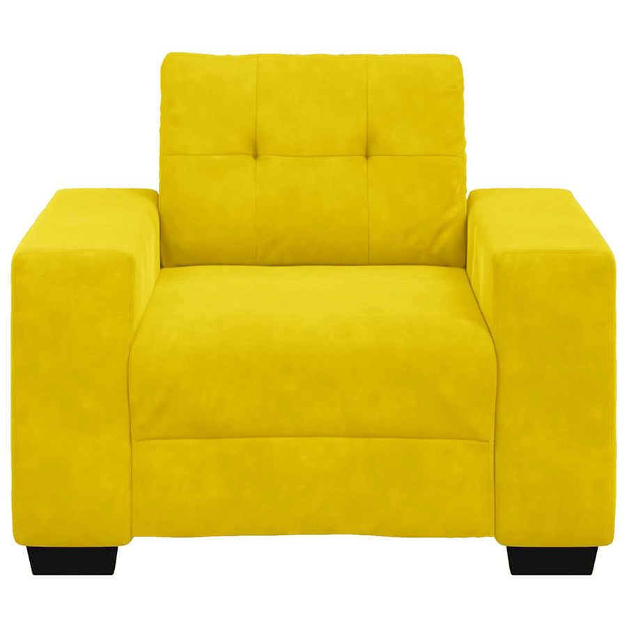 Sofastoel Geel 100x78x80 cm Fluweel