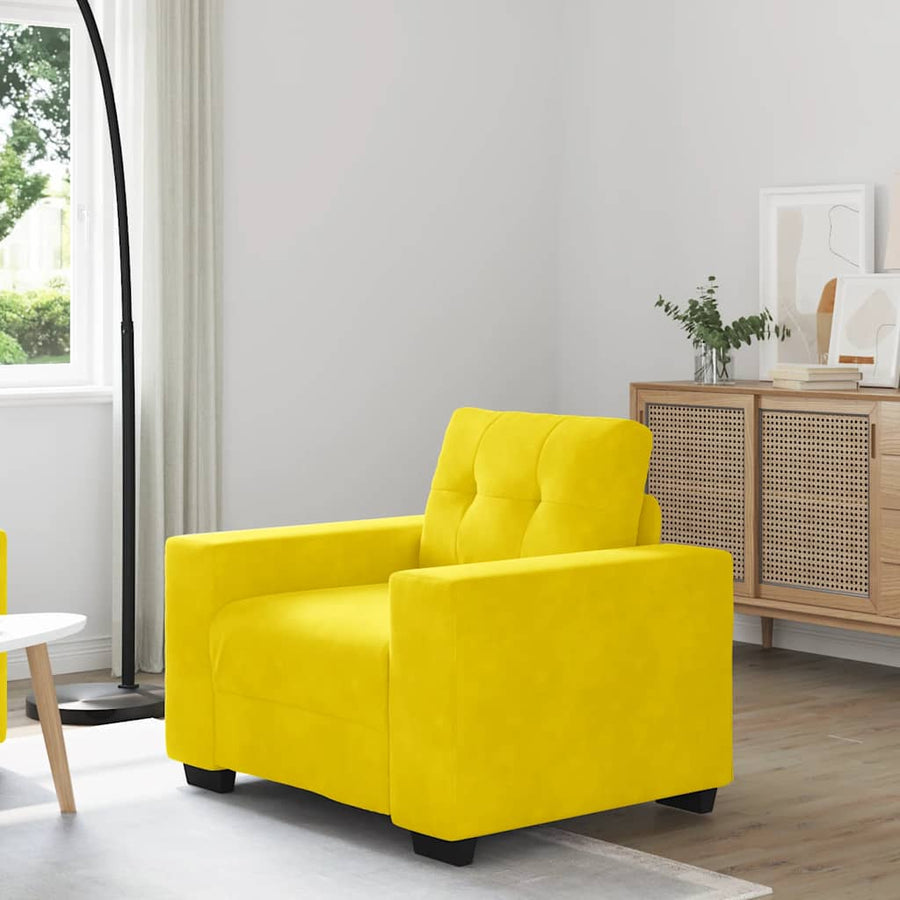 Sofastoel Geel 100x78x80 cm Fluweel