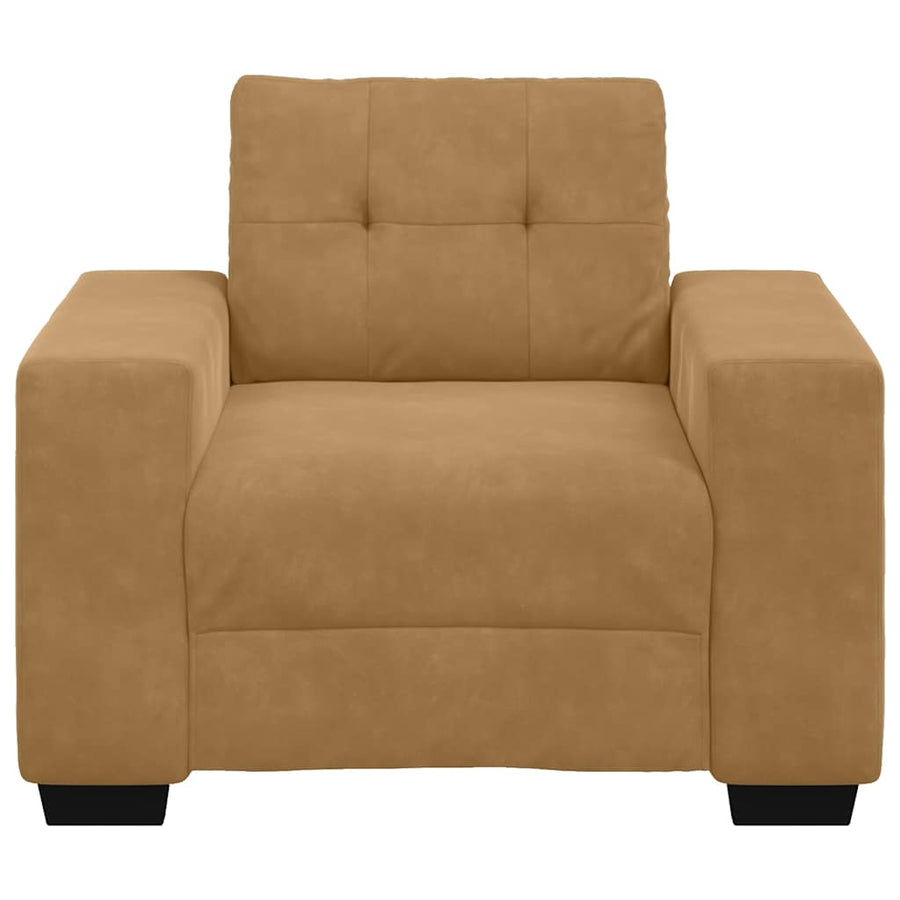 Sofastoel Bruin 100x78x80 cm Fluweel
