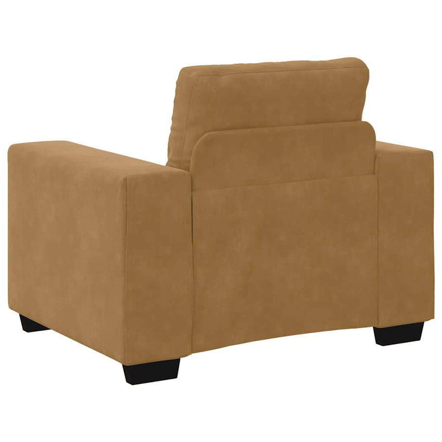 Sofastoel Bruin 100x78x80 cm Fluweel