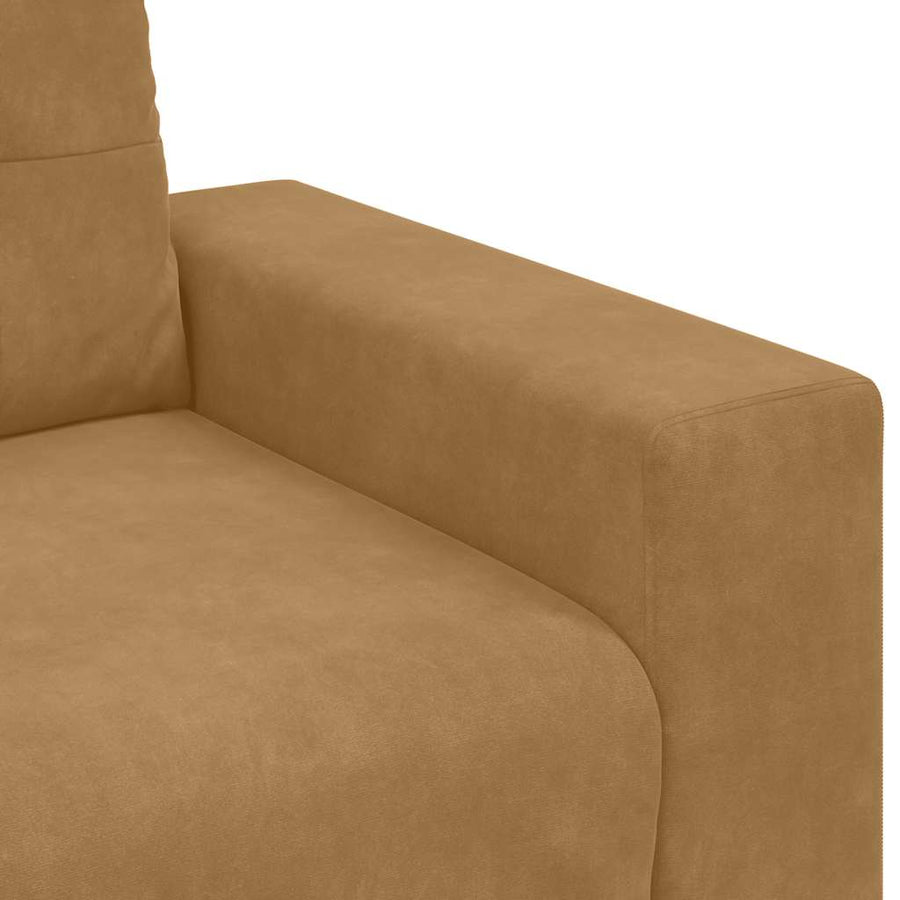 Sofastoel Bruin 100x78x80 cm Fluweel