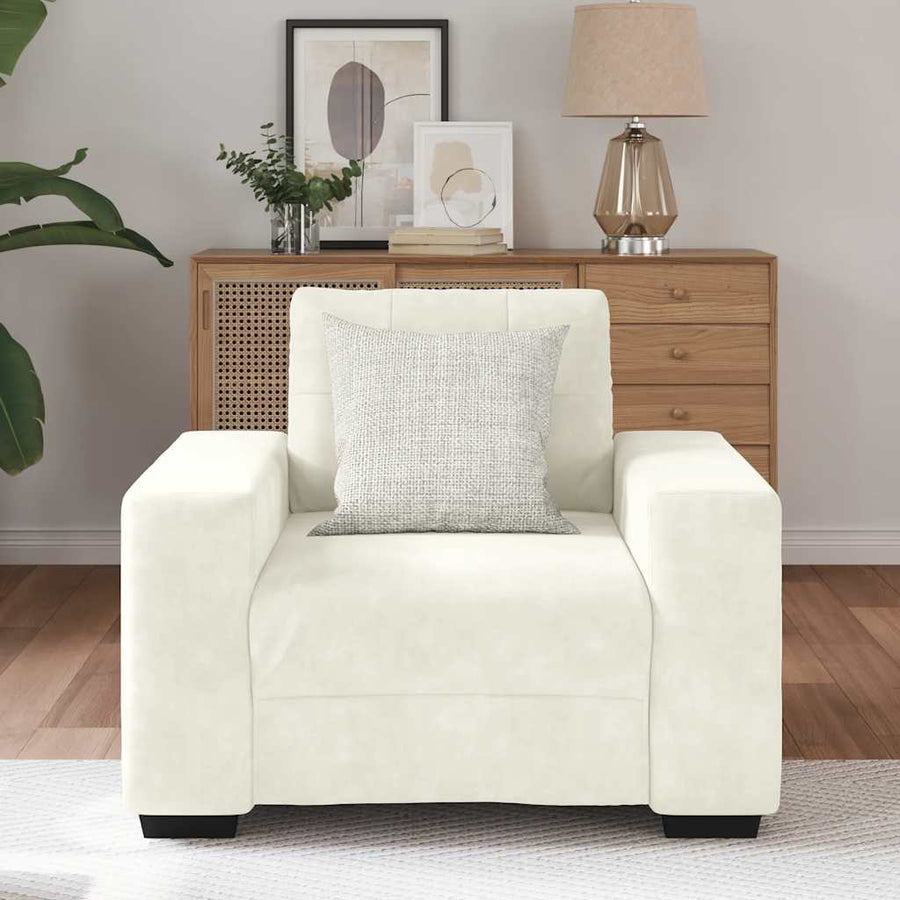 Sofastoel Crème 100x78x80 cm Fluweel