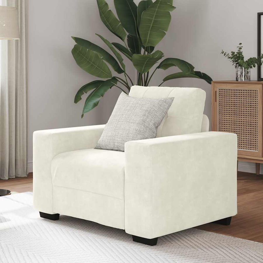 Sofastoel Crème 100x78x80 cm Fluweel