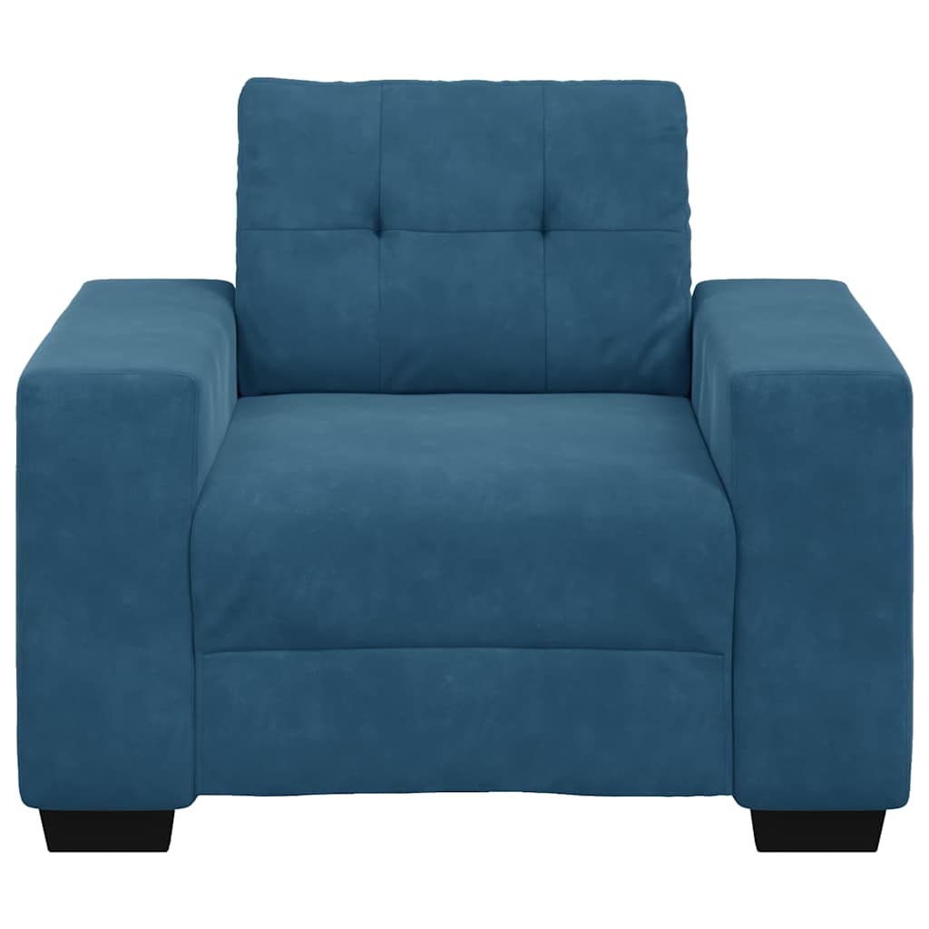 Sofastoel Blauw 100x78x80 cm Fluweel