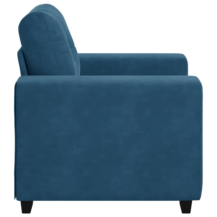 Sofastoel Blauw 100x78x80 cm Fluweel