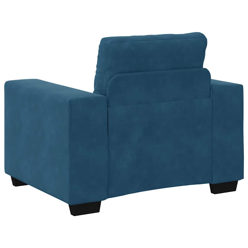 Sofastoel Blauw 100x78x80 cm Fluweel