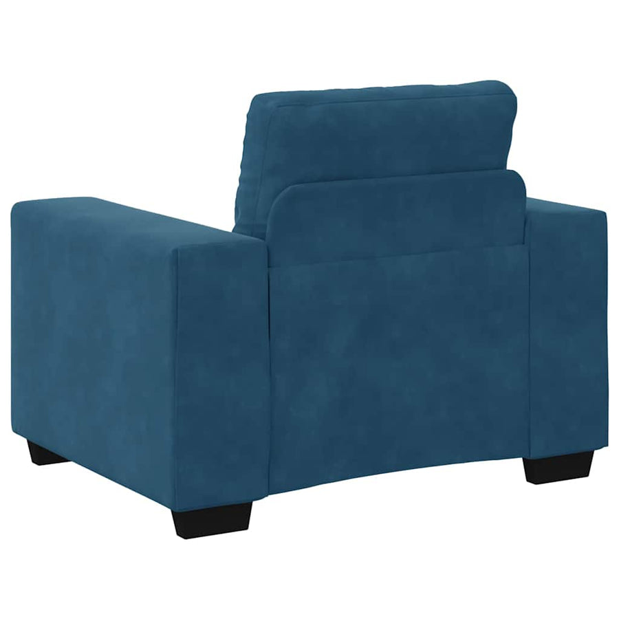 Sofastoel Blauw 100x78x80 cm Fluweel