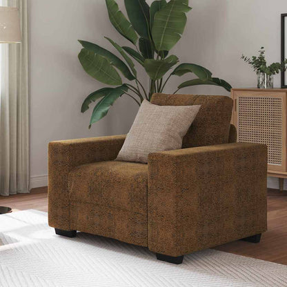 Sofa Stoel met kussen Bruin Kunstleer en Hout