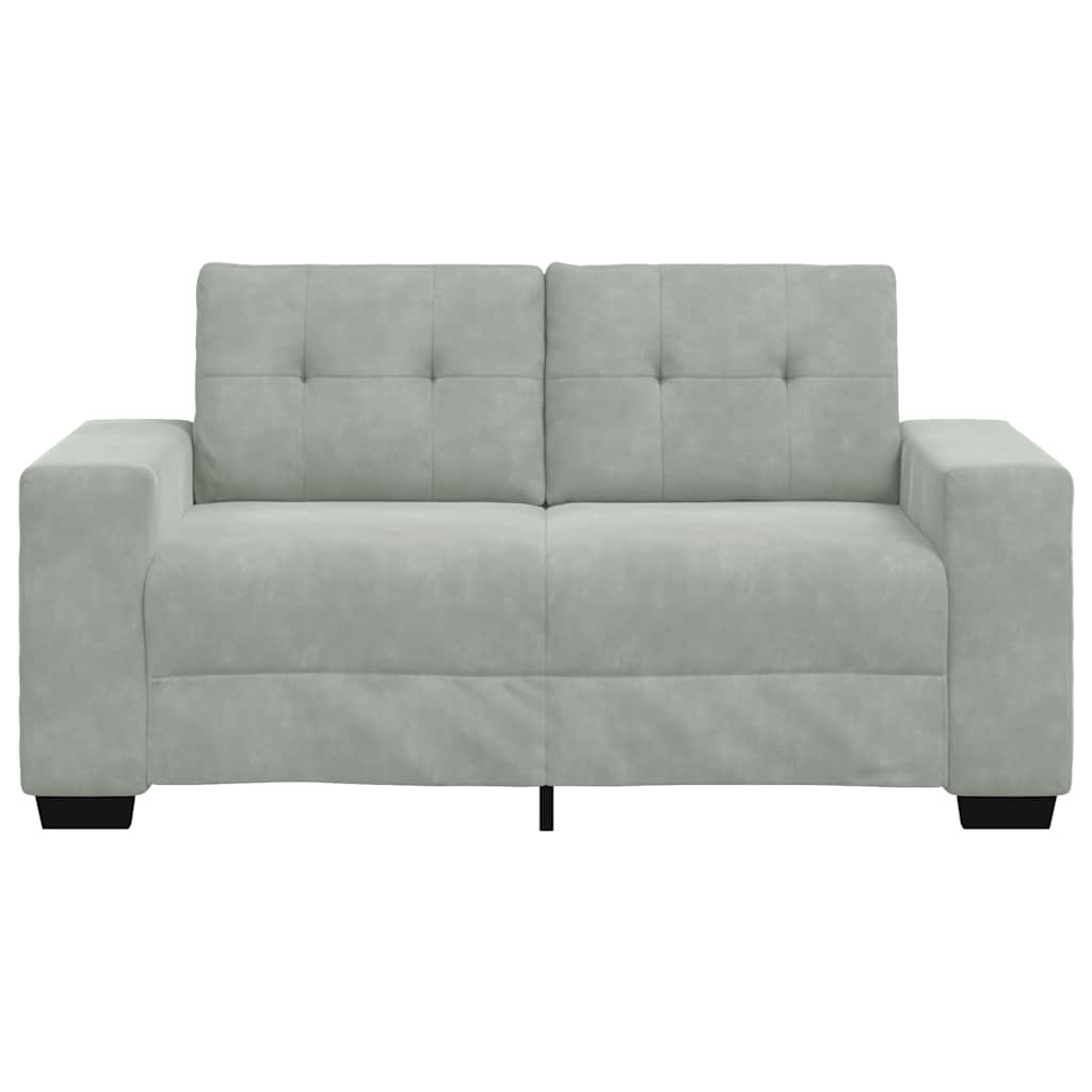 Loveseat Bank Fluweel 120 cm Lichtgrijs