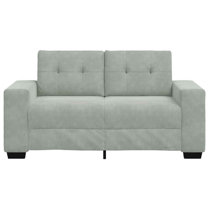 Loveseat Bank Fluweel 120 cm Lichtgrijs