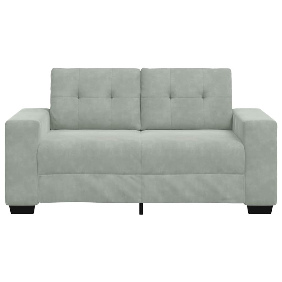 Loveseat Bank Fluweel 120 cm Lichtgrijs