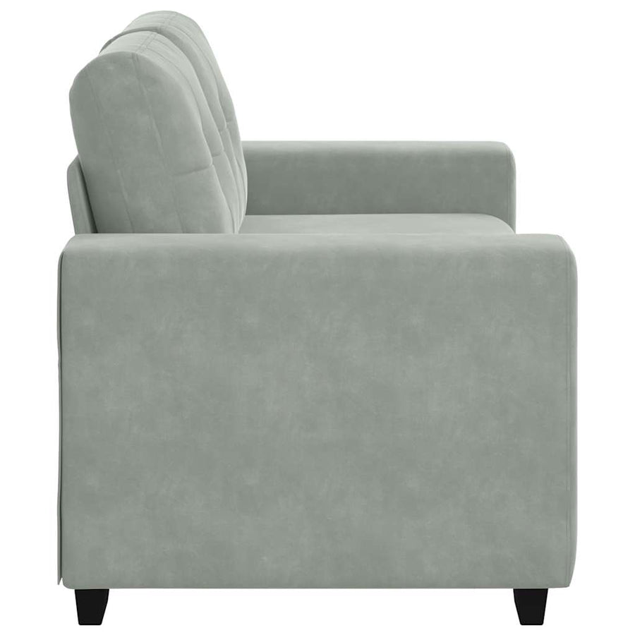 Loveseat Bank Fluweel 120 cm Lichtgrijs