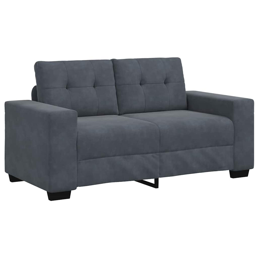 Loveseat Bank Fluweel 120 cm Donkergrijs