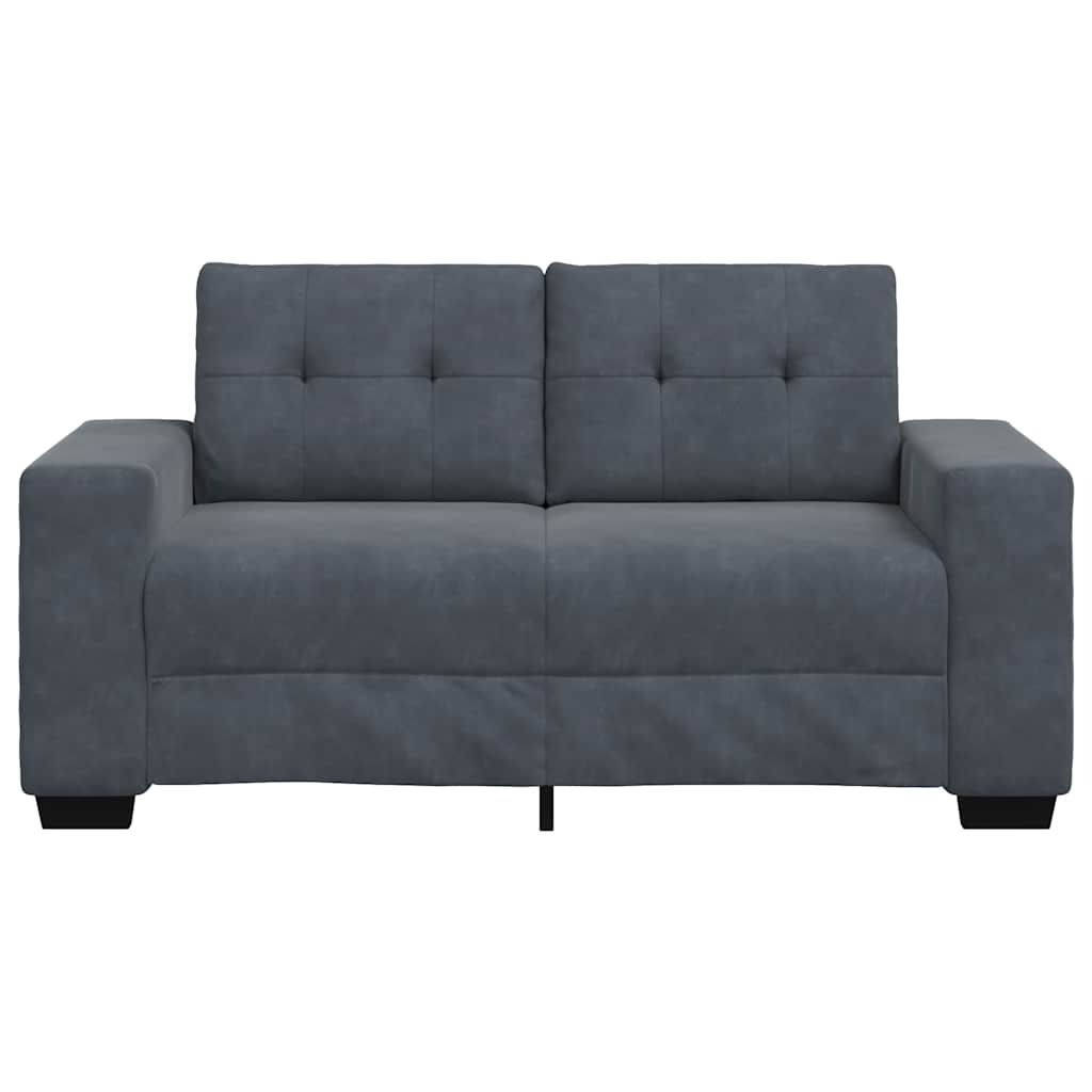 Loveseat Bank Fluweel 120 cm Donkergrijs