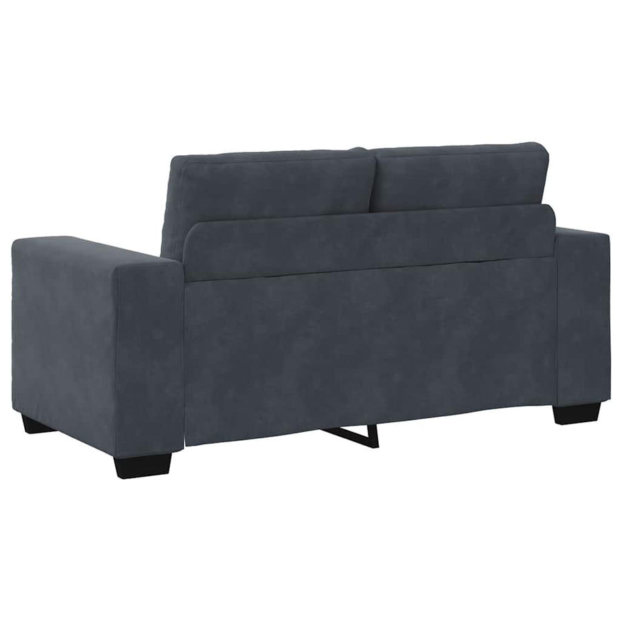 Loveseat Bank Fluweel 120 cm Donkergrijs