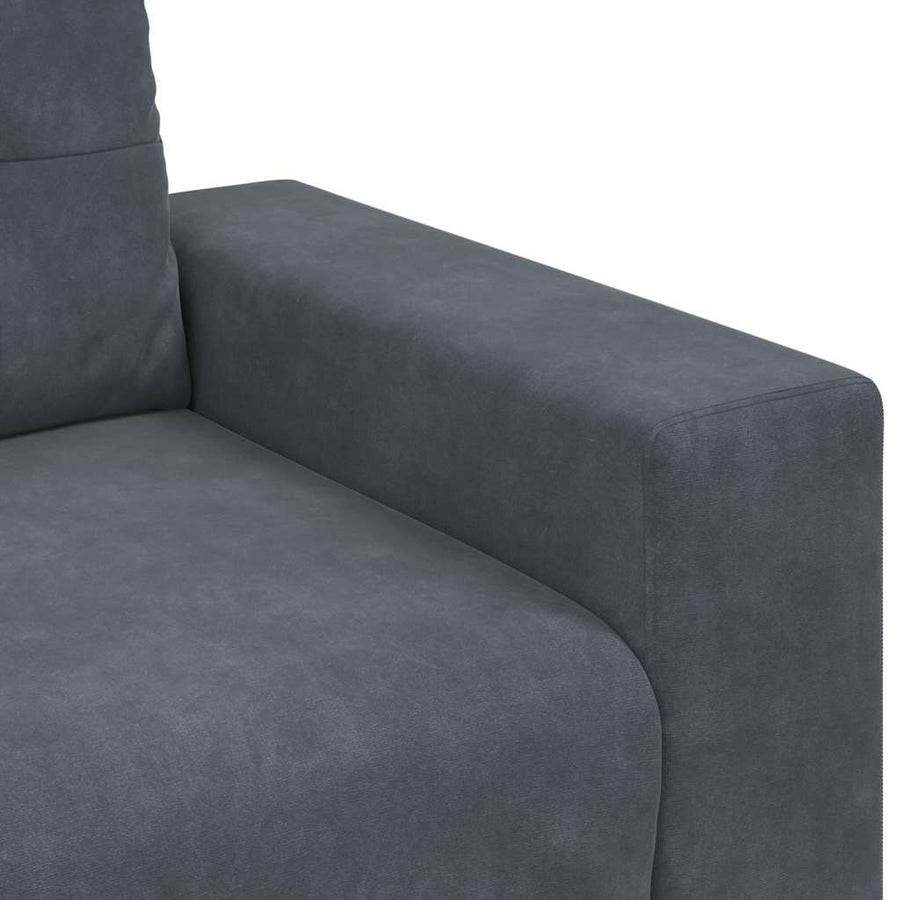 Loveseat Bank Fluweel 120 cm Donkergrijs