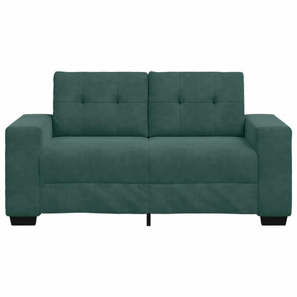 Loveseat met kussen Donkergroen Fluweel