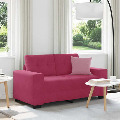 Loveseat met kussen Wijnrood Fluweel