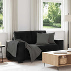 Loveseat sofa 160x77x82 cm velvet black