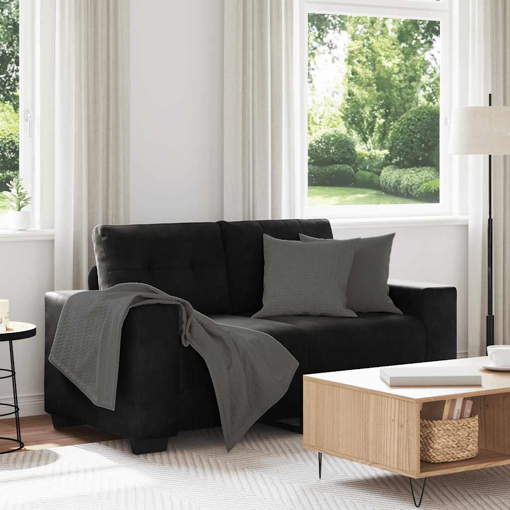 Loveseat Bank Fluweel 120 cm Zwart