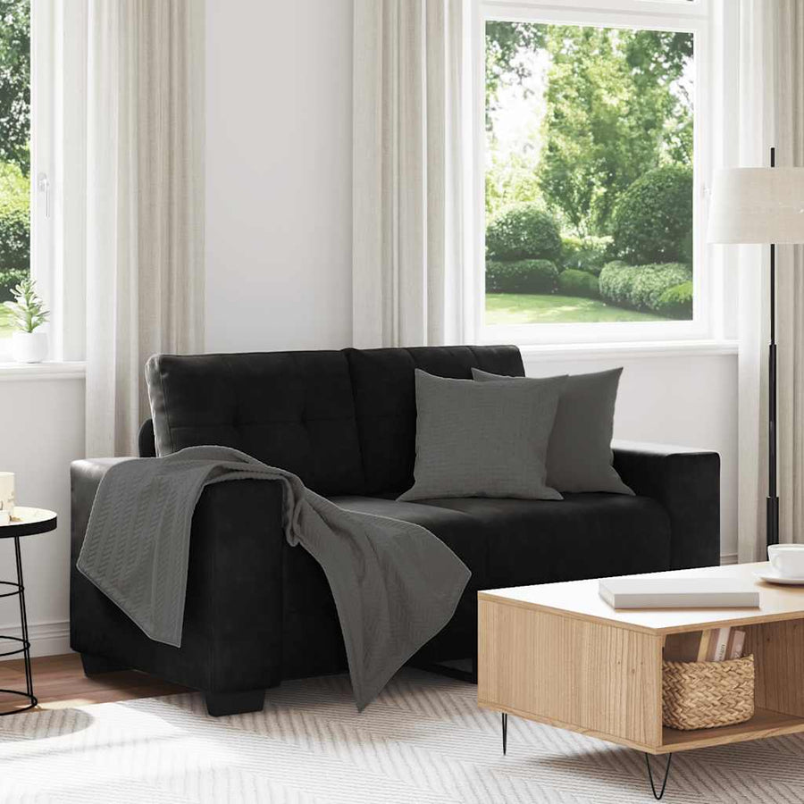 Loveseat Bank Fluweel 120 cm Zwart