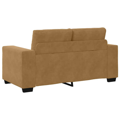 Loveseat met kussen Bruin Fluweel