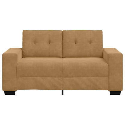 Loveseat met kussen Bruin Fluweel