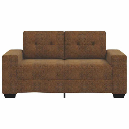 Loveseat met kussen Bruin Kunstleer